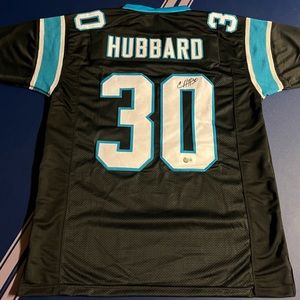 Chuba Hubbard jersey autographed and authenticated by Beckett Carolina Panthers